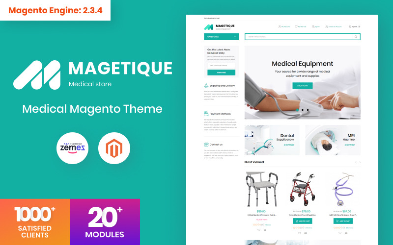 медицинское оборудование magento theme