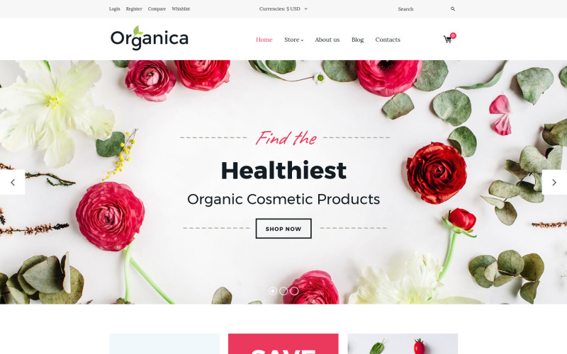 Šablona VirtueMart pro kosmetický obchod