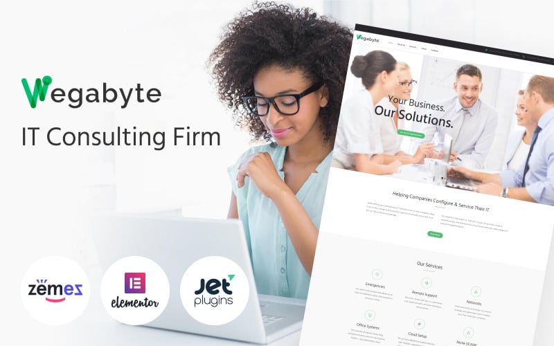 WegaByte - Tema WordPress Elementor para Consultoria de TI