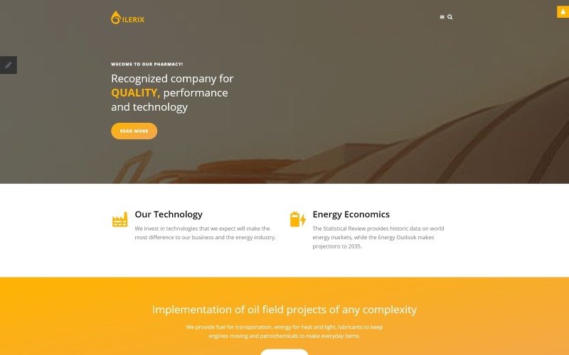 gas &amp; oil отзывчивый шаблон joomla