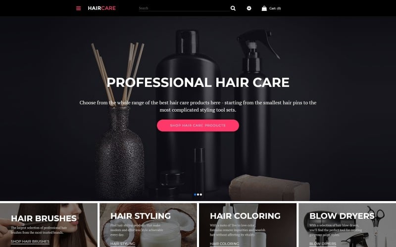 Hair Salon Responsive OpenCart Template