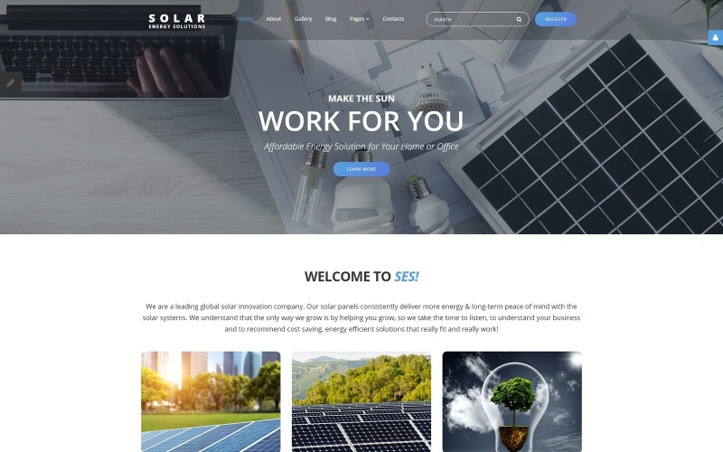 Joomla-mall för solenergi