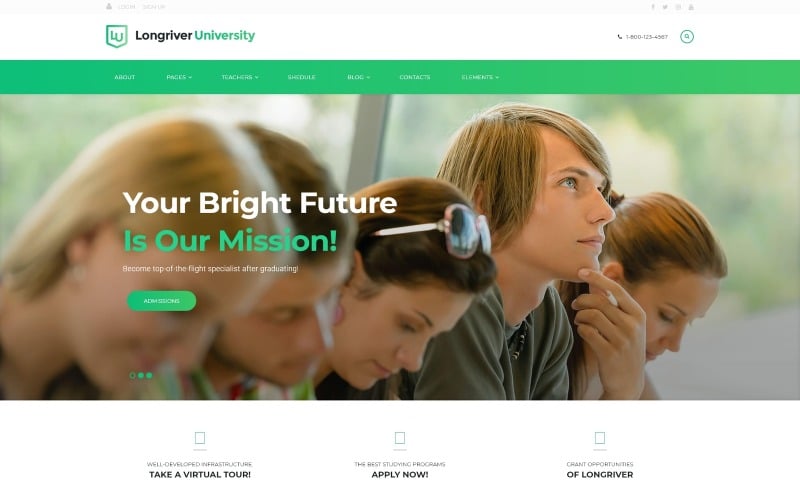 longriver university отзывчивая тема wordpress