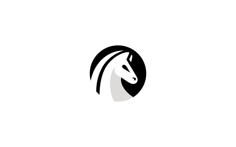 Шаблон логотипа лошади