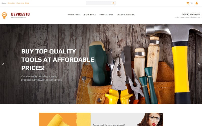 Devicesto - Tools and Supplies Shop MotoCMS Ecommerce Template