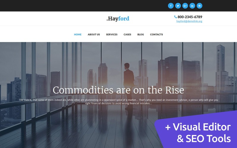 шаблон investment consulting moto cms 3