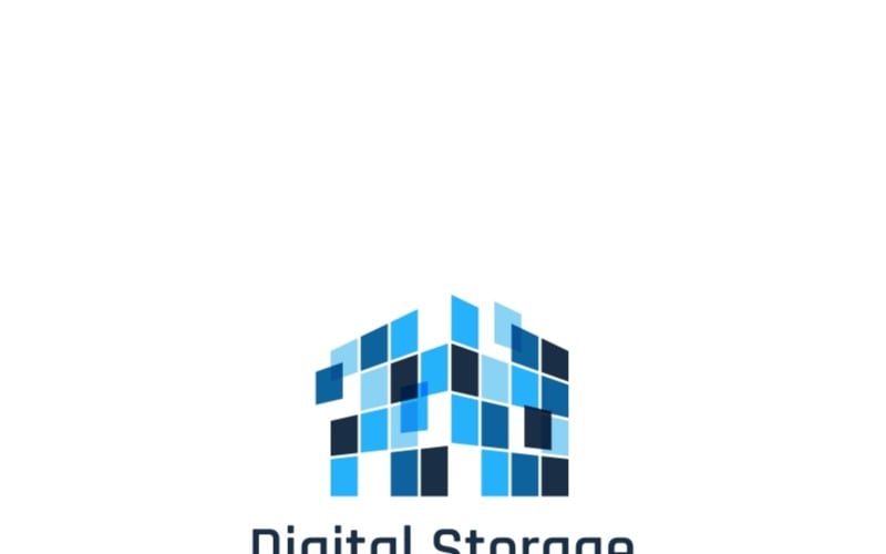 Modèle de logo de stockage numérique