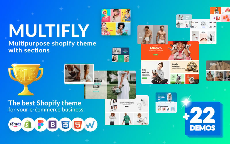 Multifly - uniwersalny motyw sklepu internetowego Shopify