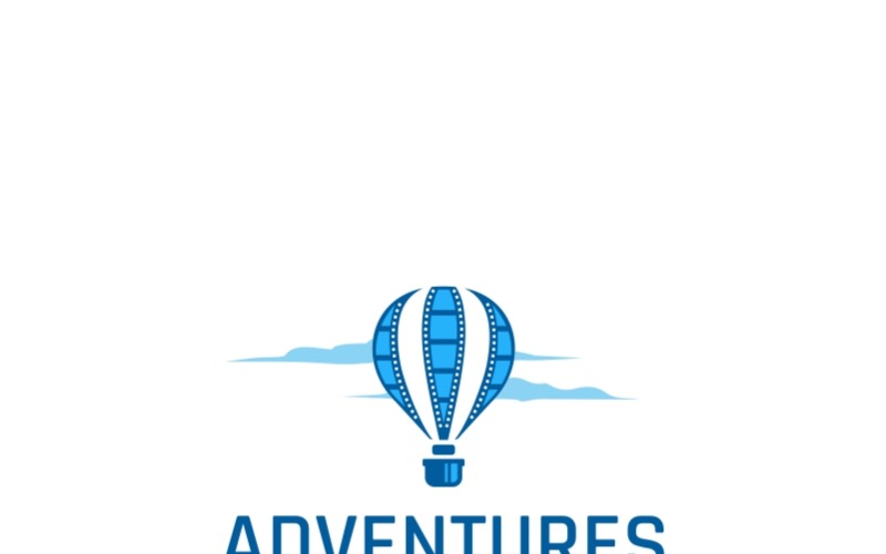 Plantilla de logotipo de producción de medios de aventura