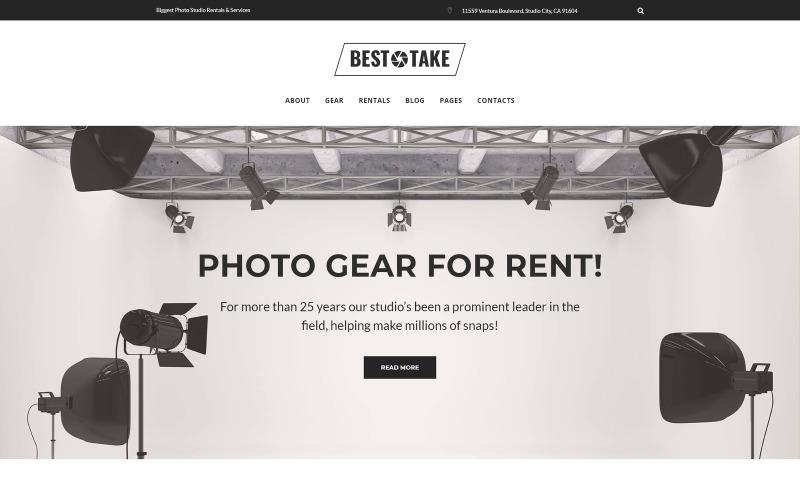 BestTake - Responsywny motyw WordPress do wypożyczalni i usług studia fotograficznego