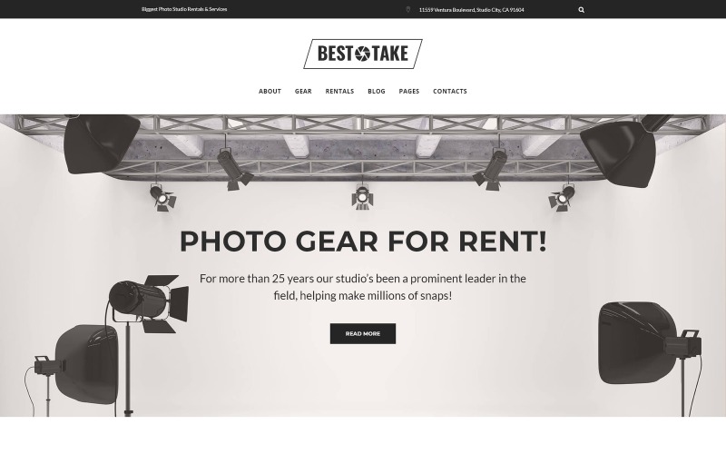 BestTake - Tema WordPress responsivo para aluguel de estúdio fotográfico e serviços