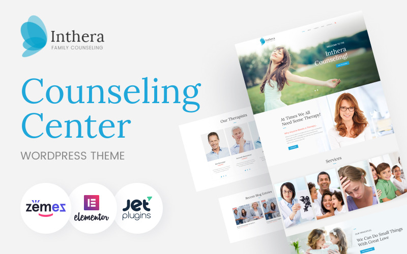 Inthera - WordPress-thema voor therapeuten en counselingcentra