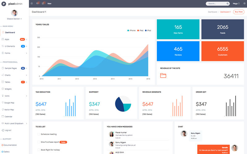 Pixel Admin - Responsive Bootstrap Admin Template