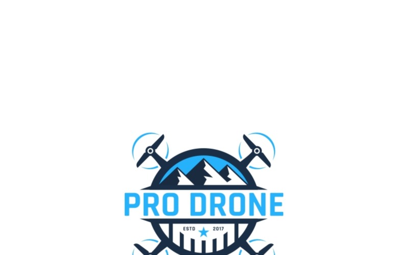 Download Шаблон логотипа "Pro Drone Logo Template" / Pro Drone Logo Template - Шаблон логотипа на тему графика logo,emblem,propeller,vector,drone,flight,technology,wireless,aircraft,air,helicopter,copter,symbol,icon,remote,equipment,camera,vehicle,aerial,rotor,control,fly,delivery,quadcopter,aviation,