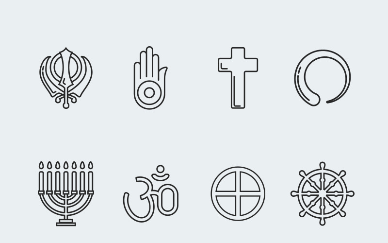 Download Набор иконок "Religion vector vol. 3 Icon Set" / Religion vector vol. 3 Icon Set - Набор иконок на тему графика vector, icon, simple, outline, flat, illustration, computer, interface, graphic, design, art, web, symbol, fishing, fish, sport, nature, hobby, camping, holiday