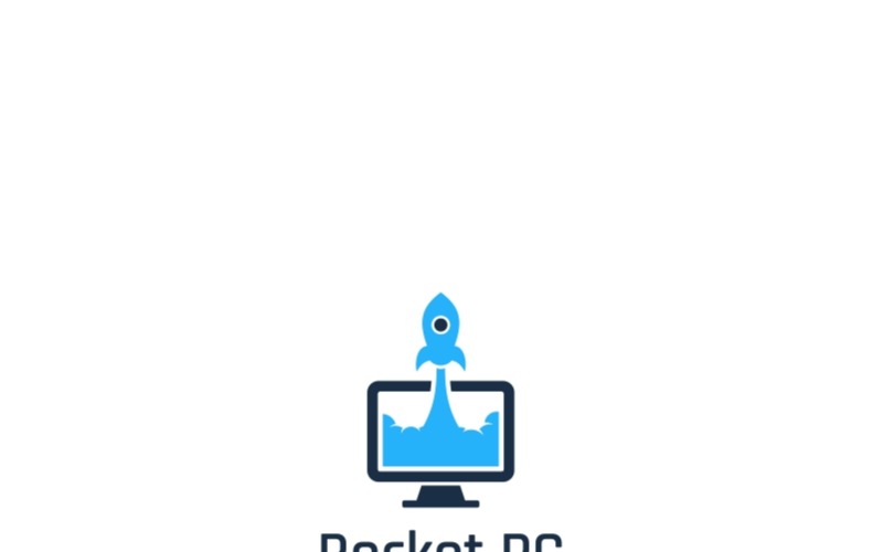Download Шаблон логотипа "Rocket PC Logo Template" / Rocket PC Logo Template - Шаблон логотипа на тему графика rocket,technology,business,web,logo,computer,concept,vector,icon,modern,internet,launch,connection,network,tech,cloud,creative,data,company,communication,template,connect,mobile,app,service,m