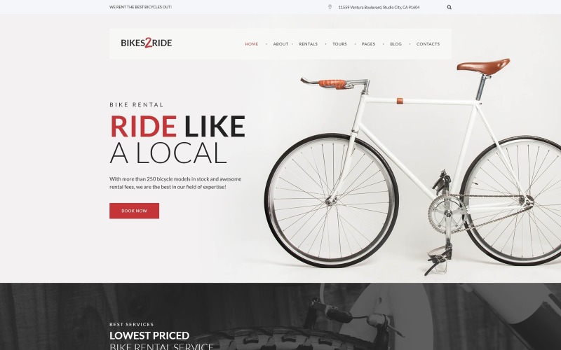 Bikes2Ride - motyw WordPress na rowerze