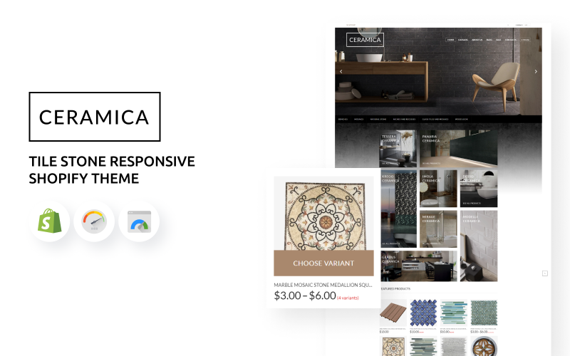 Ceramica - Thème Shopify de commerce électronique réactif Tile Stone