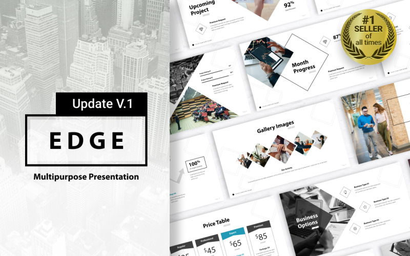 Edge Multipurpose Presentation PowerPoint šablony
