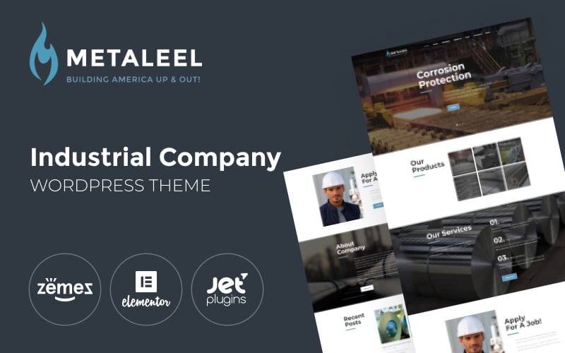 Mataleel - Industrial Company webbplats mall för WordPress