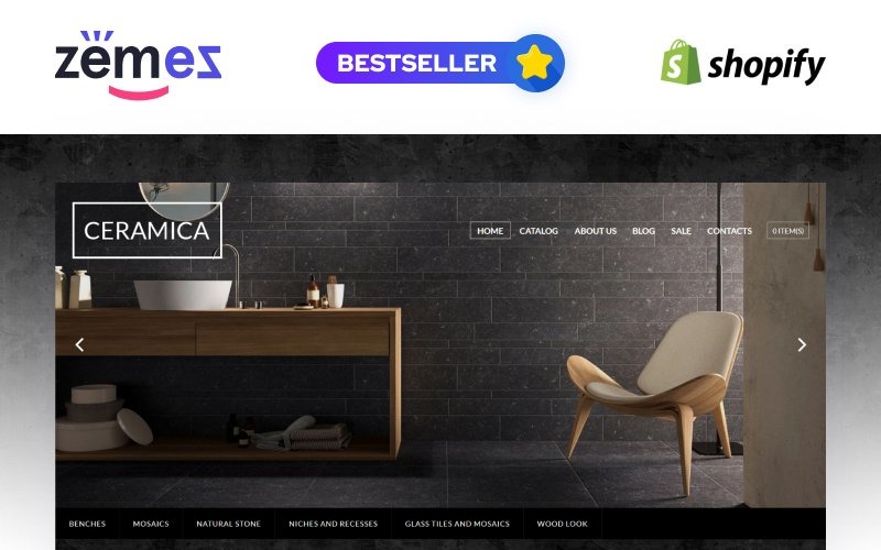 tile stone отзывчивая тема shopify