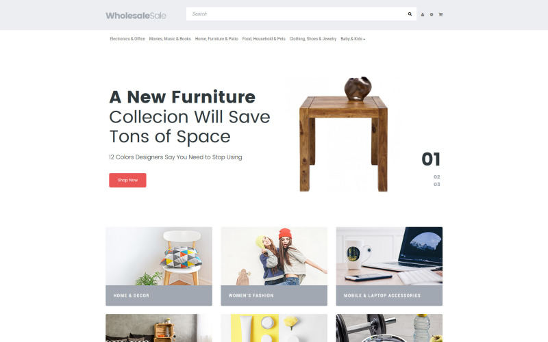 оптовый магазин отзывчивый шаблон opencart