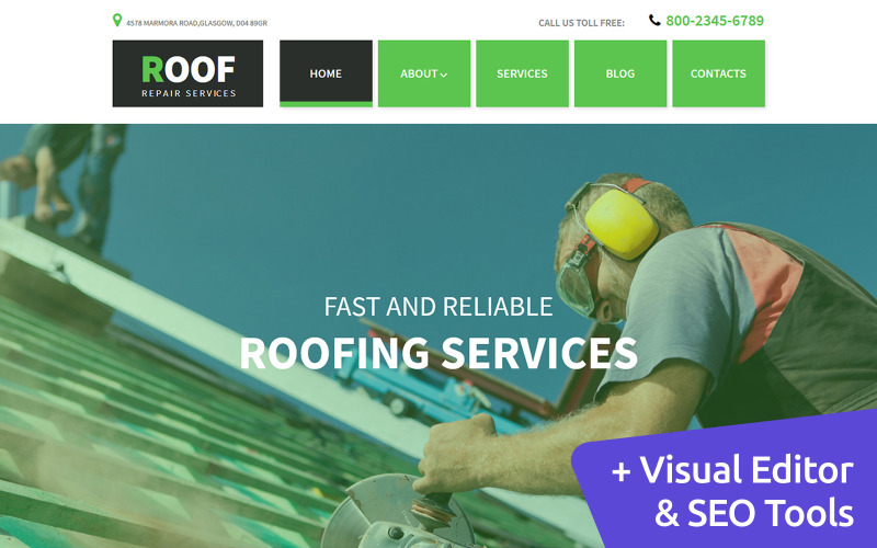 Best Roofing Moto CMS 3 Template