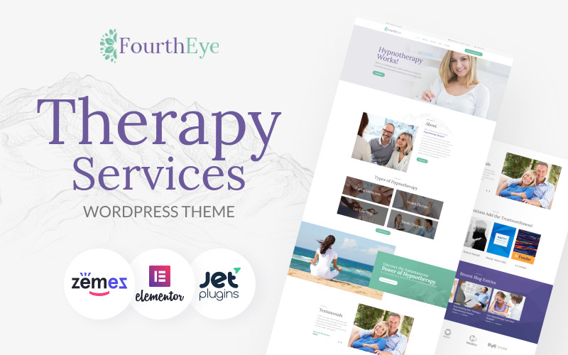 FourthEye - Многоцелевая классическая тема WordPress Elementor для терапевтических услуг