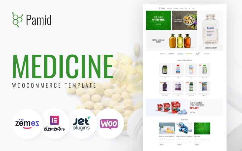 Pamid - Responsive WooCommerce-thema voor drogisterijen