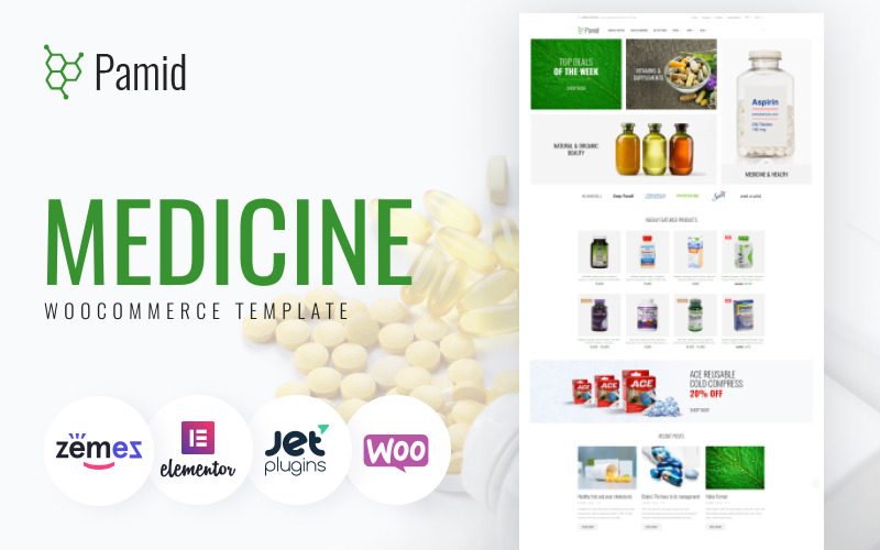 Pamid - Tema WooCommerce adaptable para farmacias