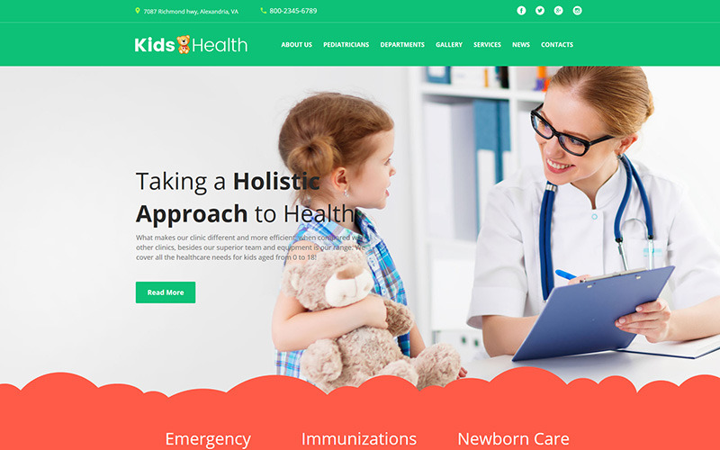 педиатр moto cms html шаблон