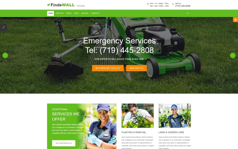 Responsiv Joomla-mall för landskapsdesign