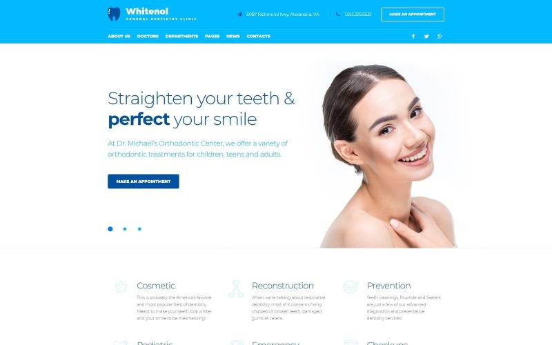 Whitenol - Responsief WordPress-thema voor tandheelkundige klinieken