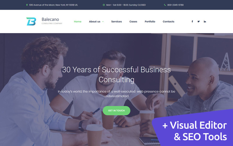 finance &amp; consulting premium moto cms 3 шаблон