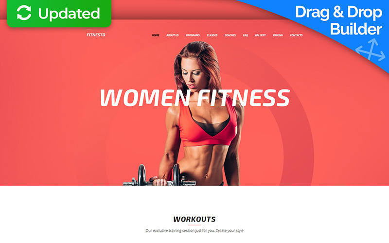 fitness &amp; gym premium moto cms 3 шаблон