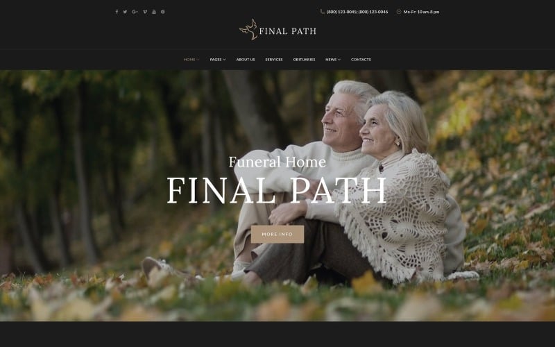 Final Path – Tema WordPress Elementor per pompe funebri