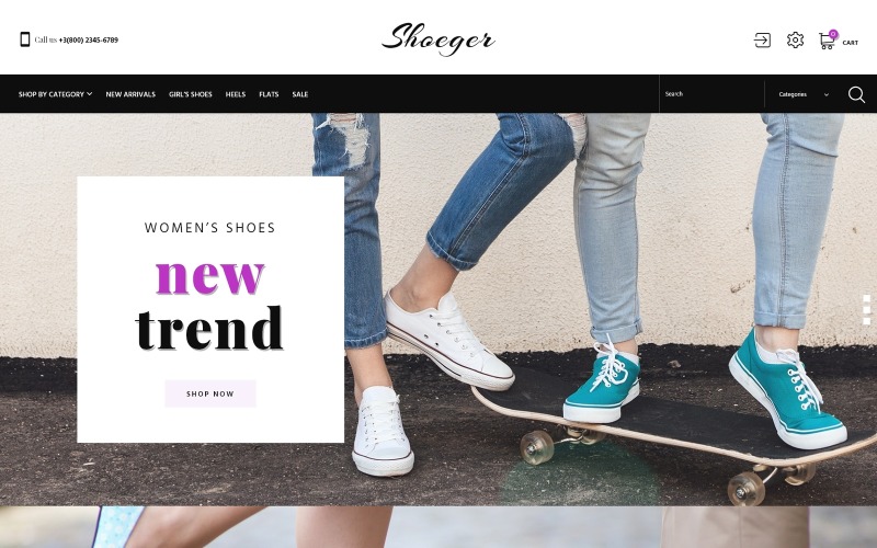 тема shoeger prestashop