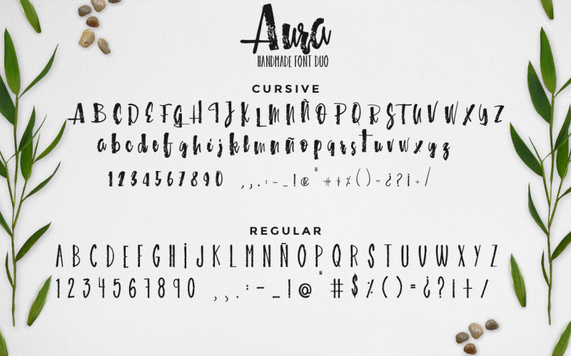 Aura betűtípus duó betűtípus
