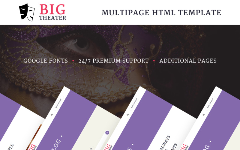 Big Theatre - Modello di sito web del teatro
