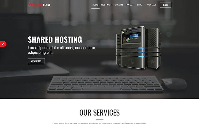 CanadaHost | Responsive HTML5 Web Hosting und WHMCS Website Template