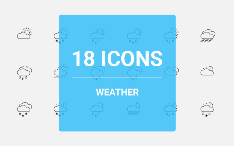 Conjunto de ícones de clima