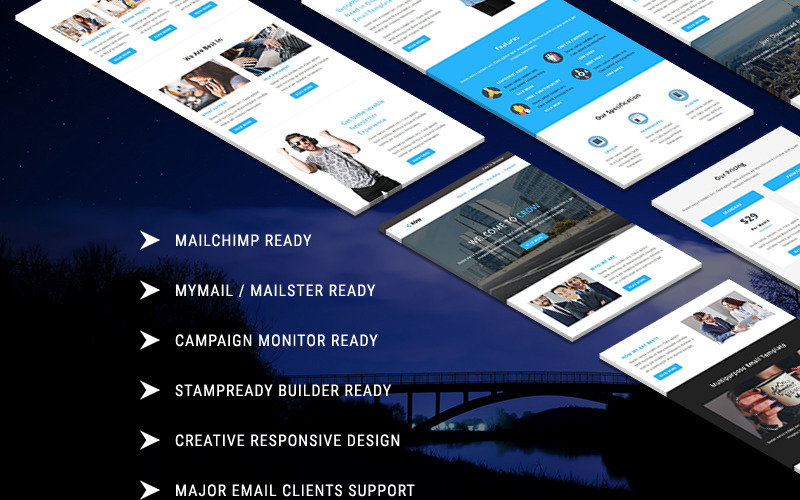 отзывчивый шаблон электронной почты шаблон информационного бюллетеня