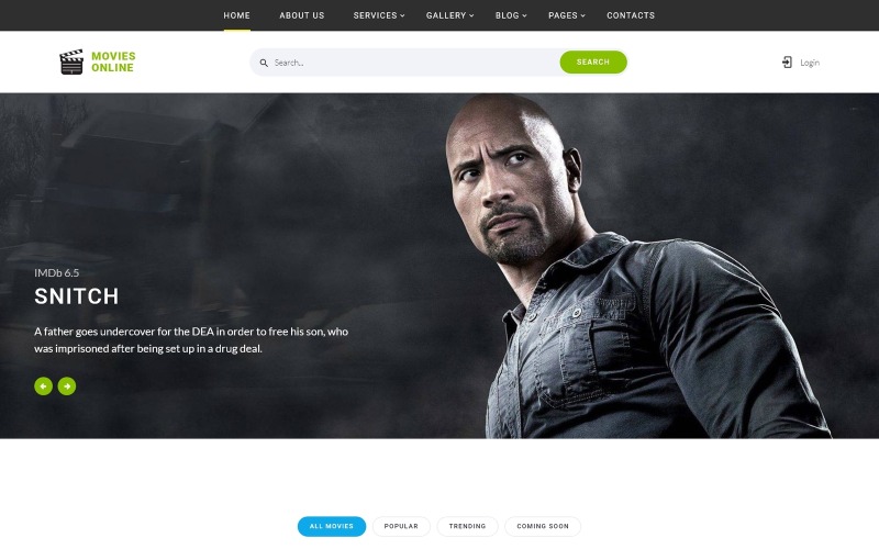 Filmy online - wielostronicowy szablon witryny HTML