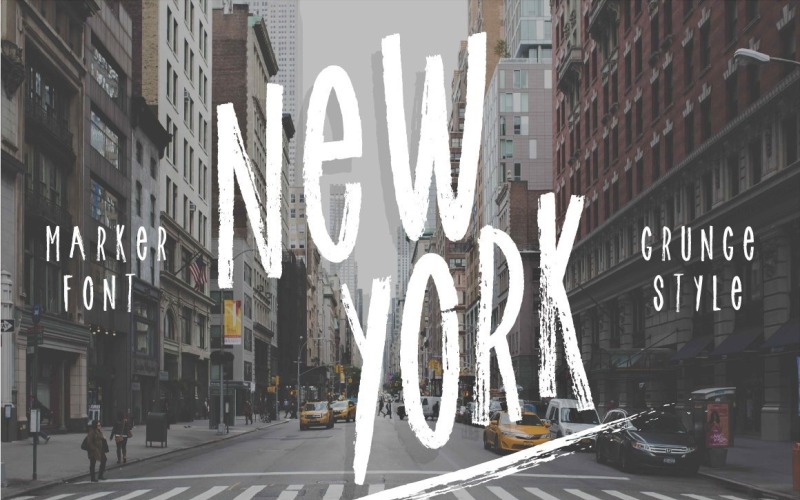 Písmo New York - typ s texturou Grunge