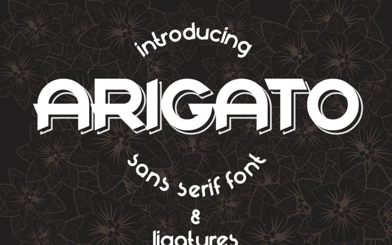 Download Шрифт "Arigato Font" / Arigato Font - Шрифт на тему графика sans serif font typeface letter lettering alphabet