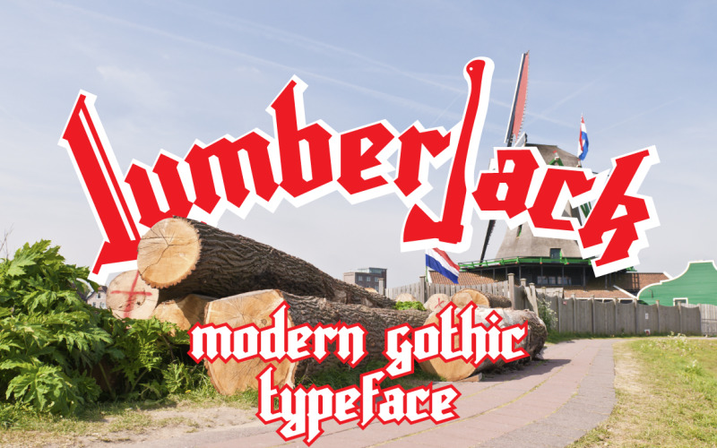 Download Шрифт "Lumberjack Font" / Lumberjack Font - Шрифт на тему графика gothic font typeface lettering vintage