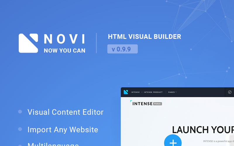 Novi - Creador de páginas HTML visual y editor de contenido JavaScript