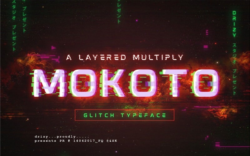 Písmo Mokoto Glitch Typeface Font