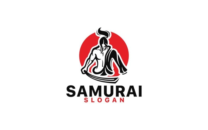 Plantilla de logotipo de Samurai