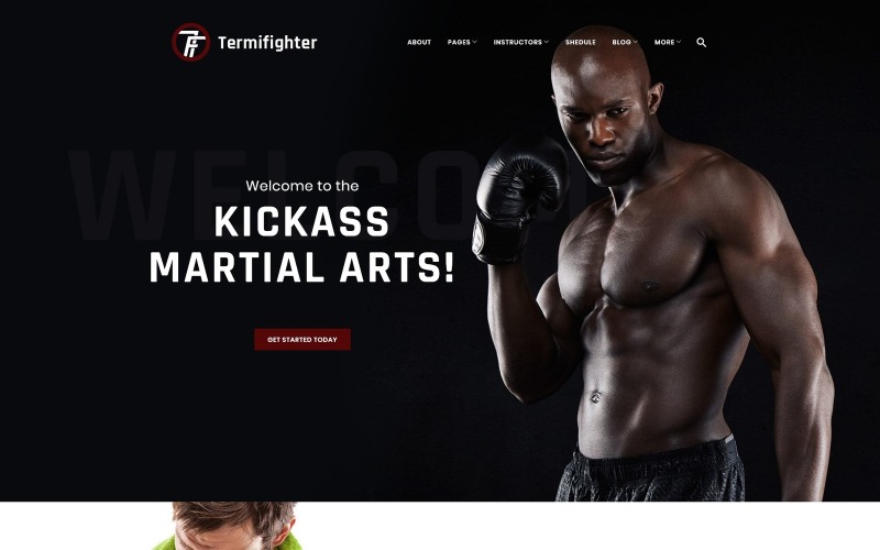 Termifighter - Thème WordPress réactif du club d'arts martiaux